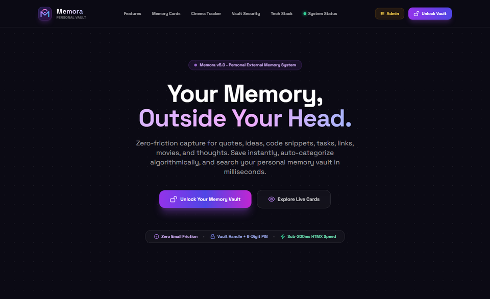 Memora Personal External Memory System preview